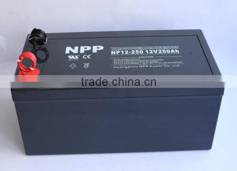 250AH Good gel battery cheap agm deep cycle 12v solar battery charger kit