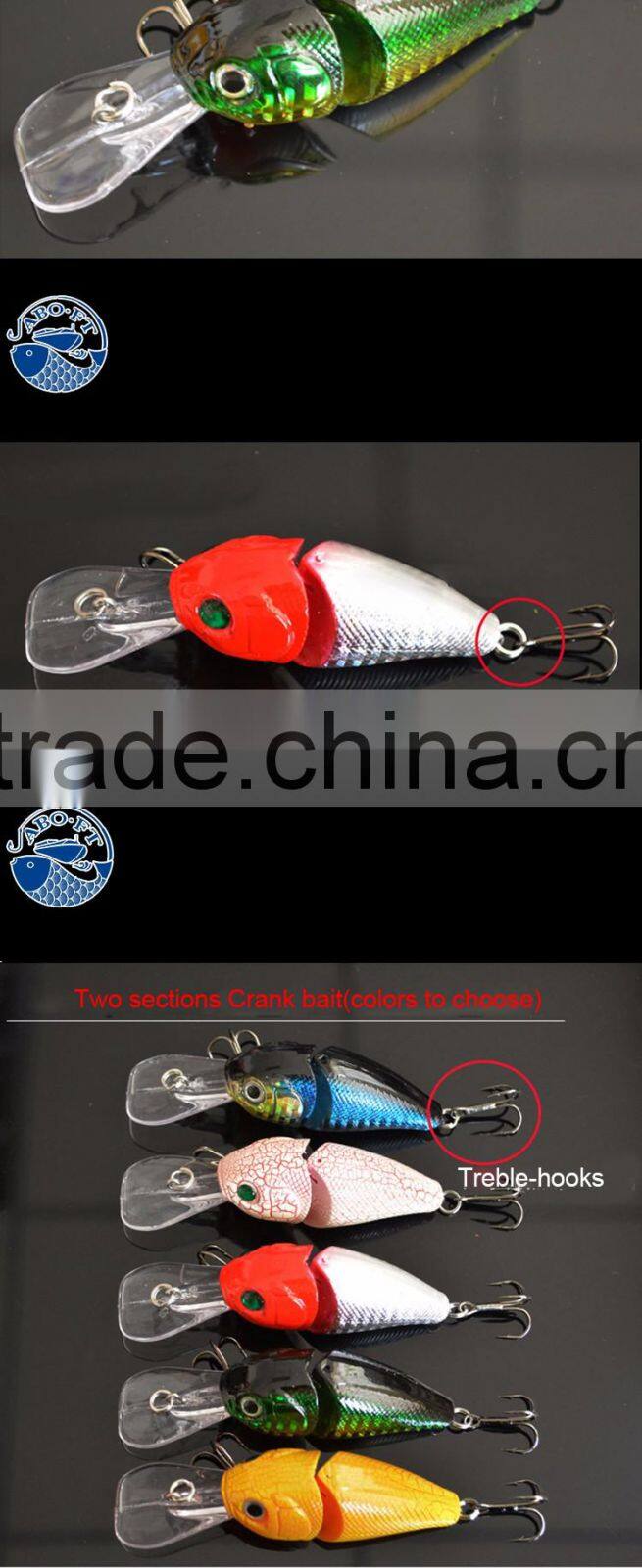 2016 two section jointed crank jig lure