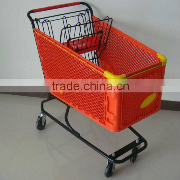 Supermarket shopping cart/plastic shopping cart