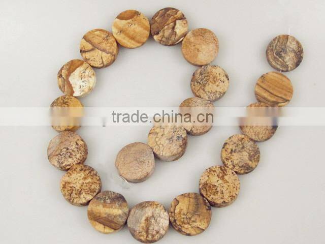 wholesale 20mm Network Stone rough coins semi loose precious gemstone