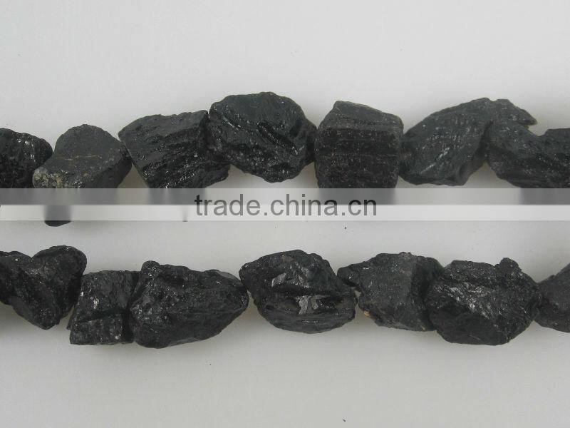 wholesale black tourmaline rough nugget in loose gemstone