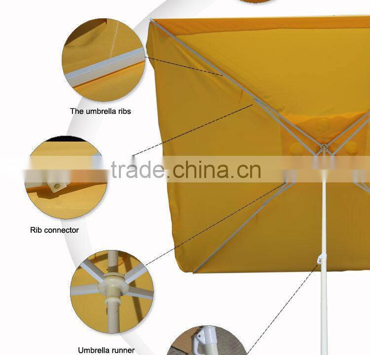 2.5M*2.5M yellow color cafe umbrella