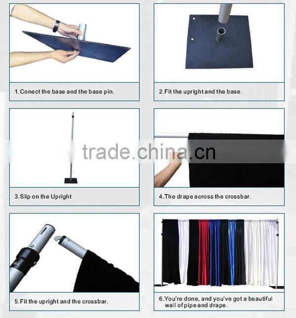 Cheap wedding pipe and drape for trade show display