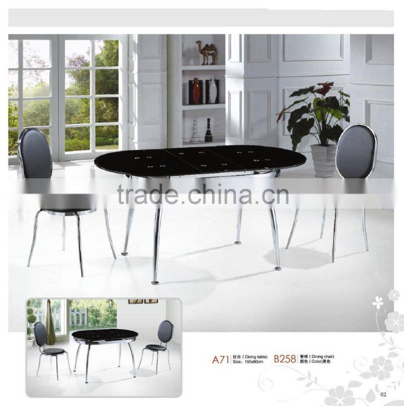 high quality glass top stone base dining table factory sell directly YY19
