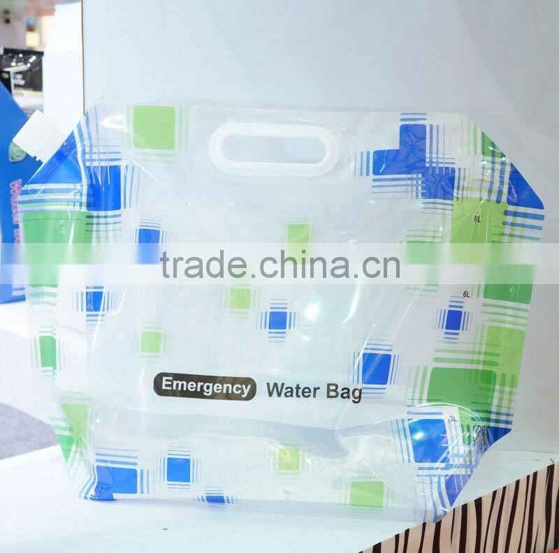 8L big emergency water bag,food grade PE foldable water bag