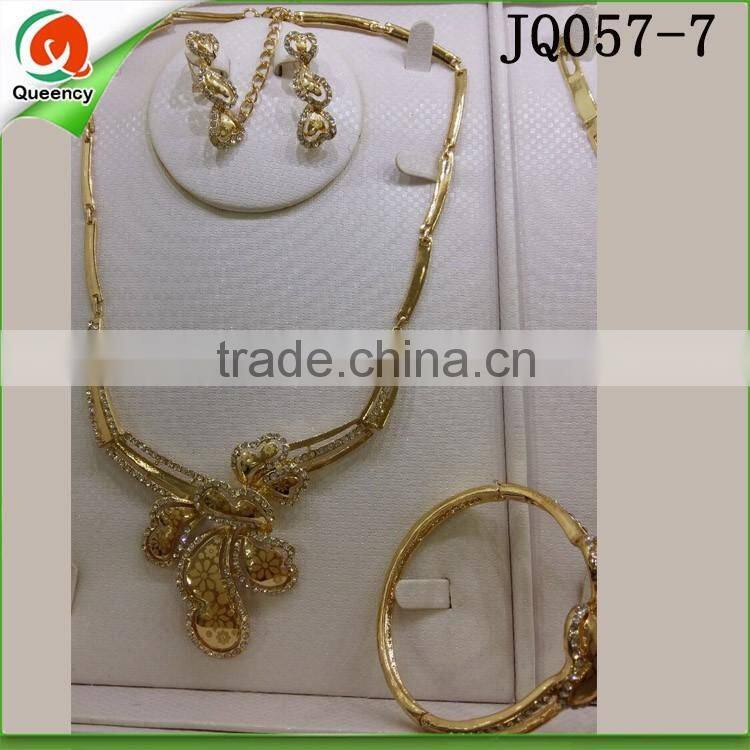 gold plated earring necklace bracelet set nigerian