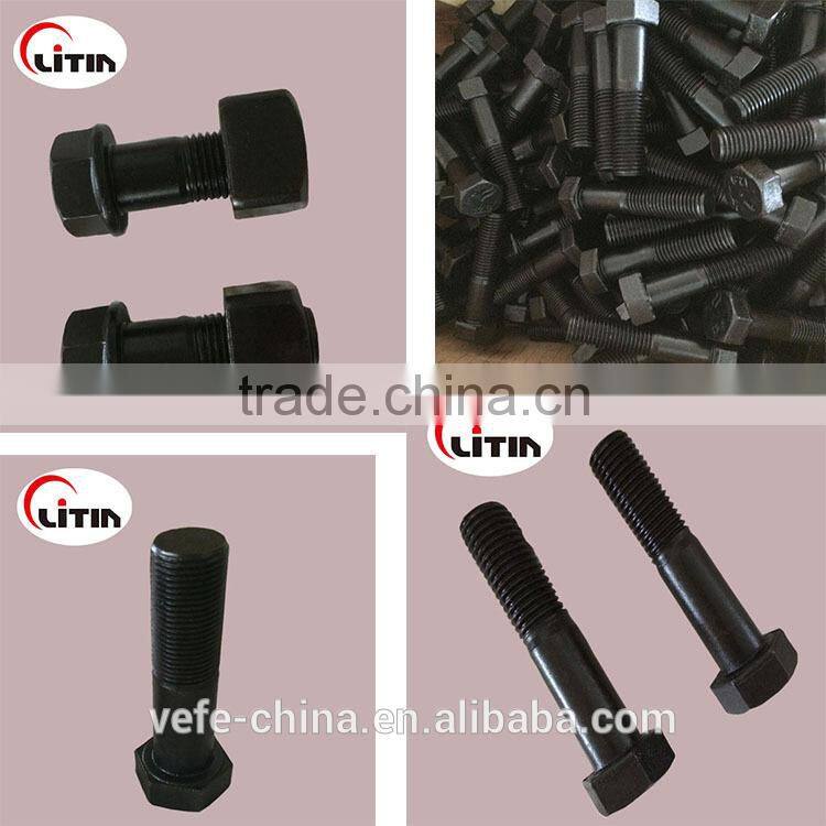China manufacturer grade 10.9 high strength standard size track bolt and nut