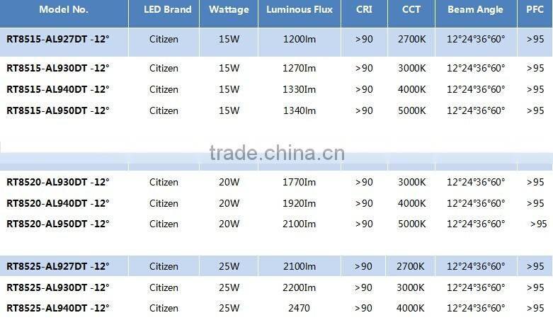 Track light finish color black new track light