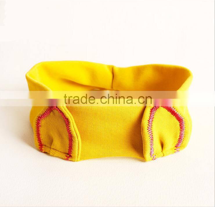 children headwear Korea baby cute knit headband with embroidery ear