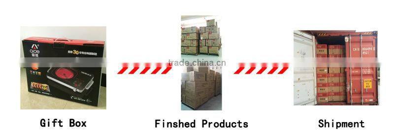 Stainless steel body single burner portable stove cooker hob ceramic glass