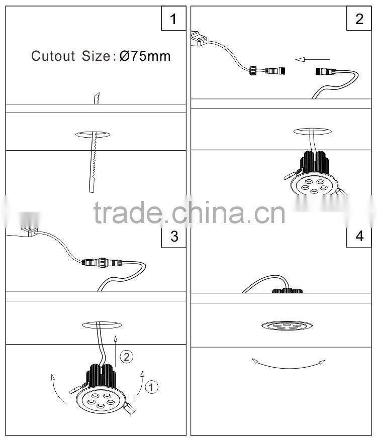 high CRI for led ceiling down light 15w in shenzhen
