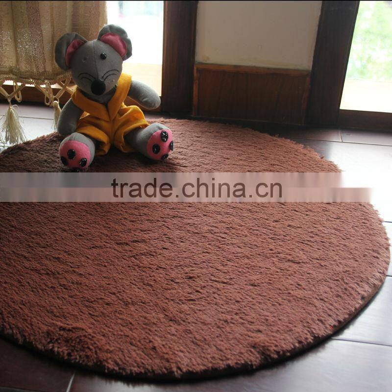 microfiber super soft round floor rugs MIX COLOR round superfine SOFT floor mat with pvc anti-slip bottom for FLOOR