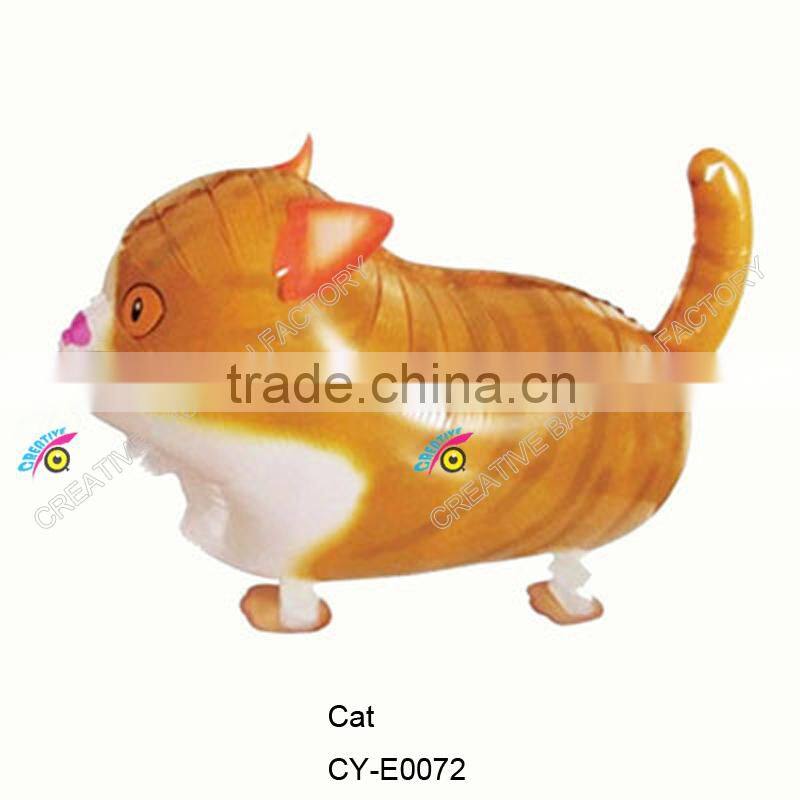 2015 wholesale animal shaped walking pet balloon helium walking pet balloon walking kitty helium balloon