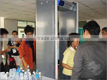 Security Application walk through metal detector .people screening walkthrough gate