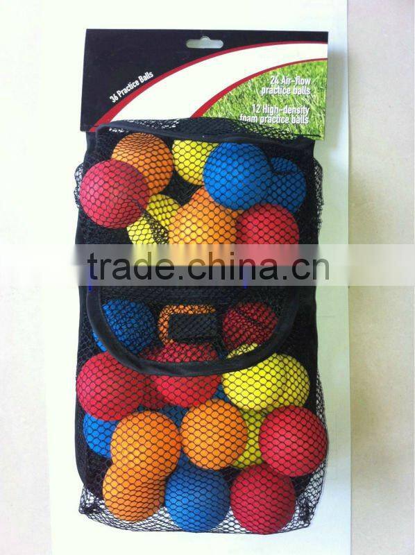 two layers new design convenient mesh golf ball bag