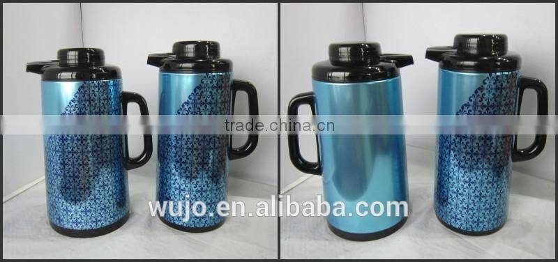 Coffee pot with Pink glass refill , drinking water bottle, steel body or stainless steel body vacuum flask