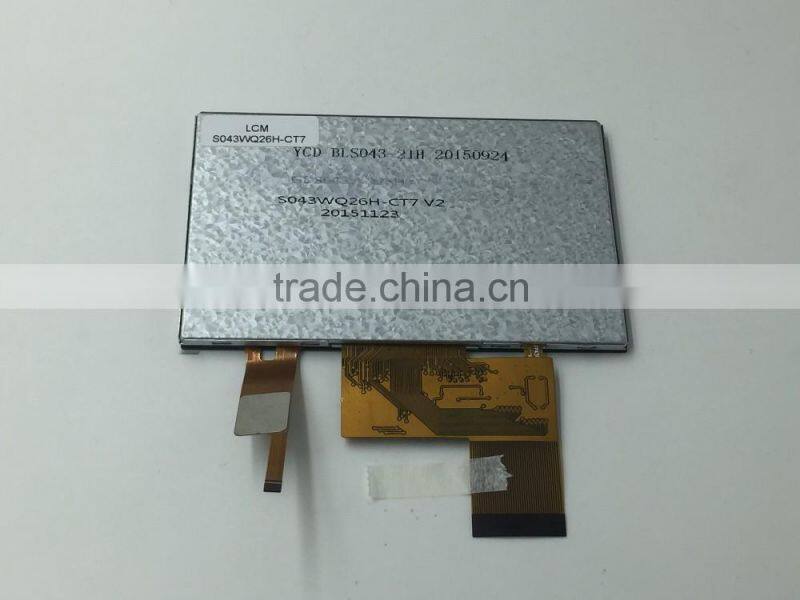 OEM 4.3 inch small TFT suquare LCD color display with Projecter-CAP