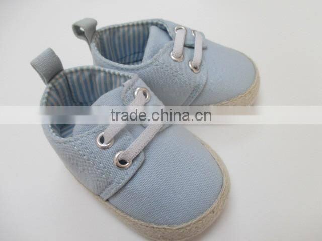 Basic style canvas solf sole infant shoes