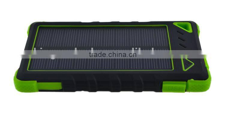 With frosted material portable waterproof solar power bank solar charger 8000mah built-in battery