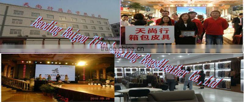 China supplier brown spinner pu travel luggage