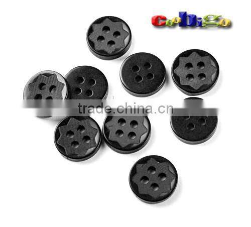 18L(11.5mm) Resin Buttons Laser Figure 4 Holes Sewing Craft For Bag Shoe Garment Toy #FLN015(Mix-s)