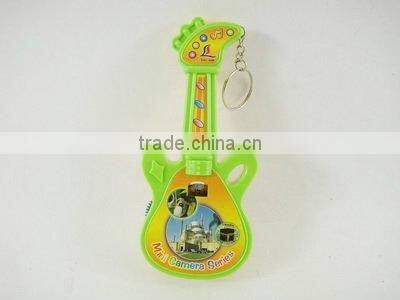 Knock jean and toy guitar