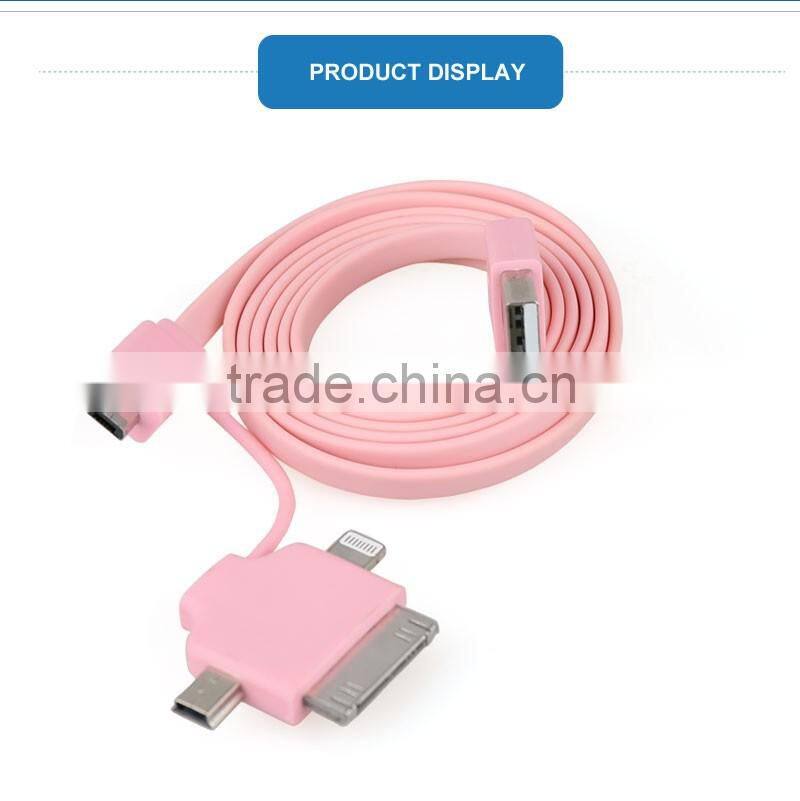Manufacturer 3 in 1 USB charger cable data USB cable For Android/ Iphone/ Mirco