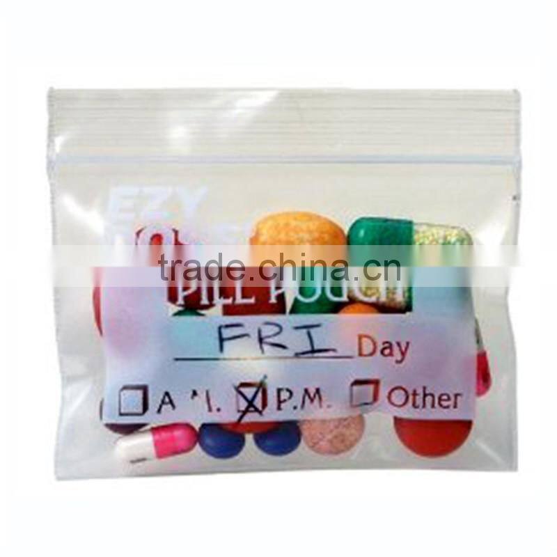 printing LDPE pharmacy plastic packing bag with zipper/zip lock bag for pills,jelly beans/medical ziplock bag