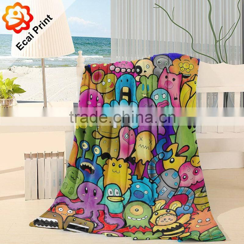 2016 latest good quality heat transfer custom korean blanket