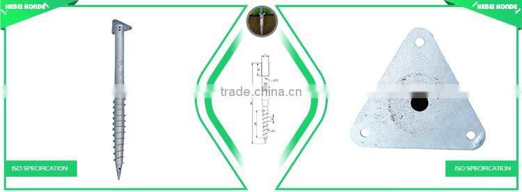 China Wholesale Market Triangle Flange Ground Screw Post Anchor