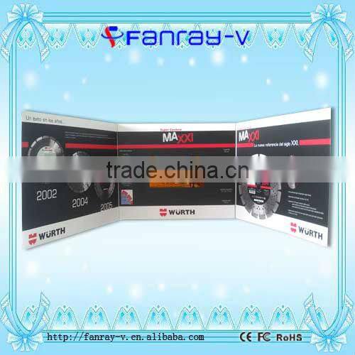 7 inch LCD video brochure card in print, video cards, video greeting cards in printed