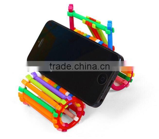 Newly intelligent diy plastic kid toy building block smart stick