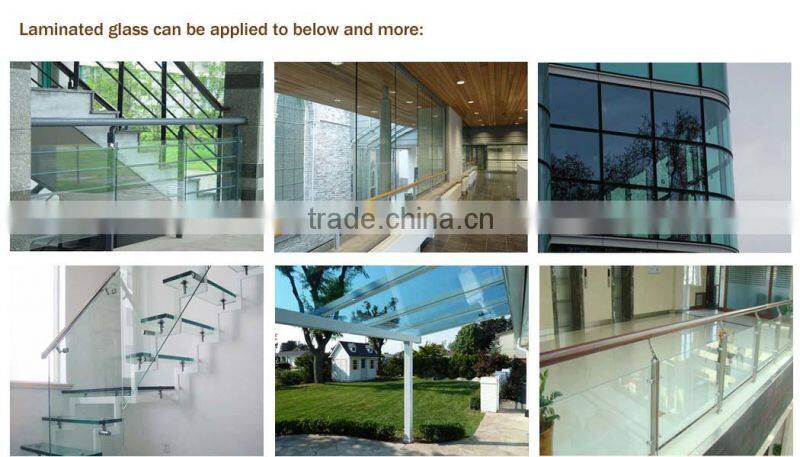 PVB film laminated glass railings