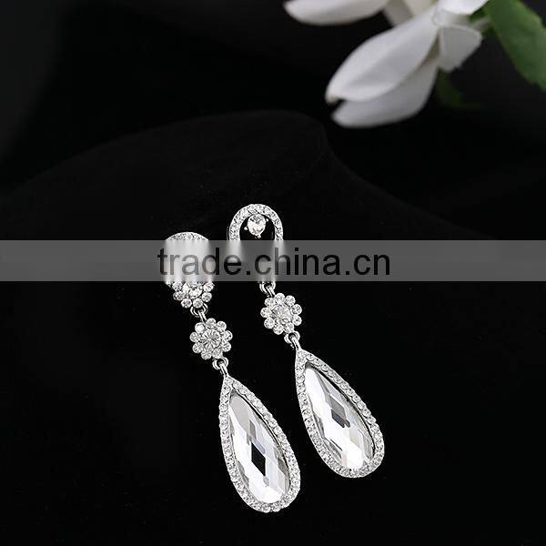2016classics Drop different color Dimaond Earrings jewelry for yiwu manufactory supplier