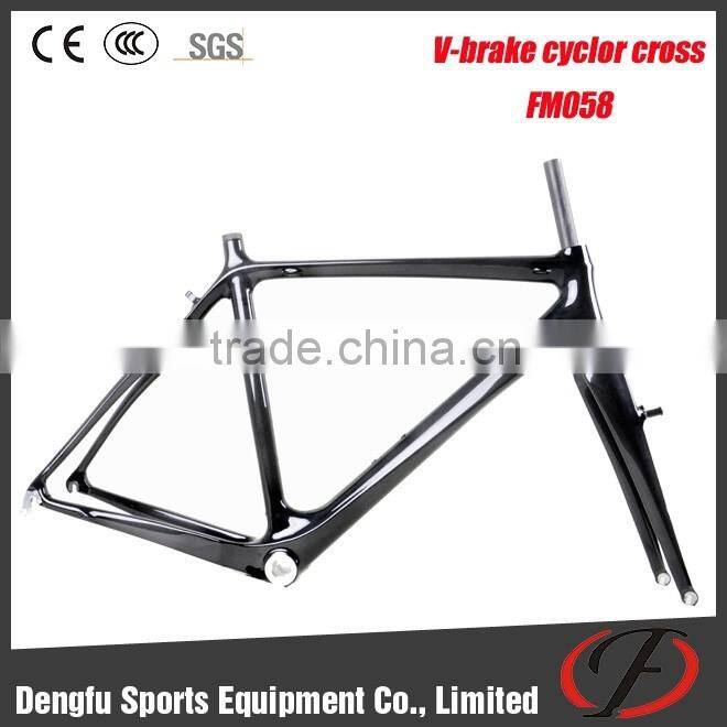 Made in China! Dengfu Carbon Cyclocross Bike Frame FM058 Max Rider 150kg