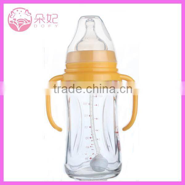 baby soft silicone glass baby bottles