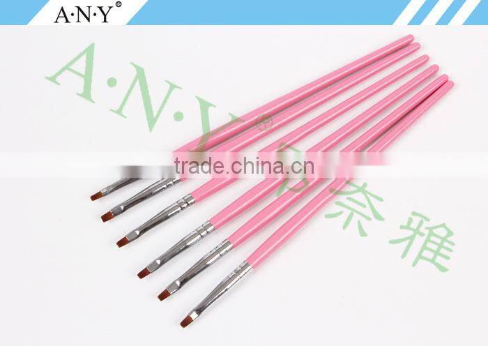 ANY High Quality Rosewood Handle Professional Nail Beauty Care 4 PCS Brush Set