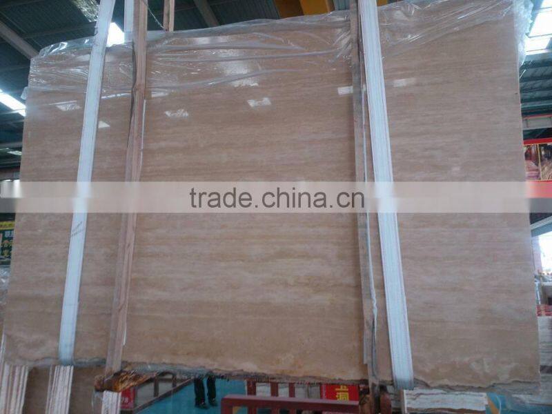 beige travertine slab