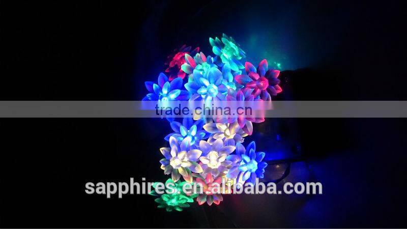 30L led solar christmas decoration string light-- lotus