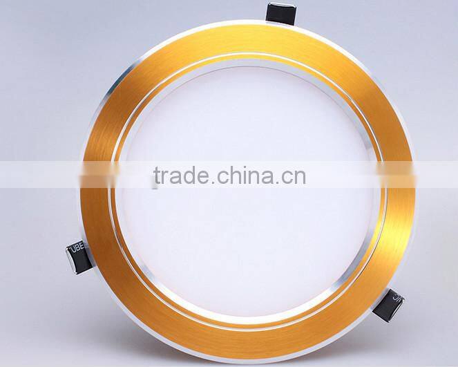 round led ceiling light for home/office/Supermarket 9w 12w 18w 24w ( golden/silver/black/ white color edge)