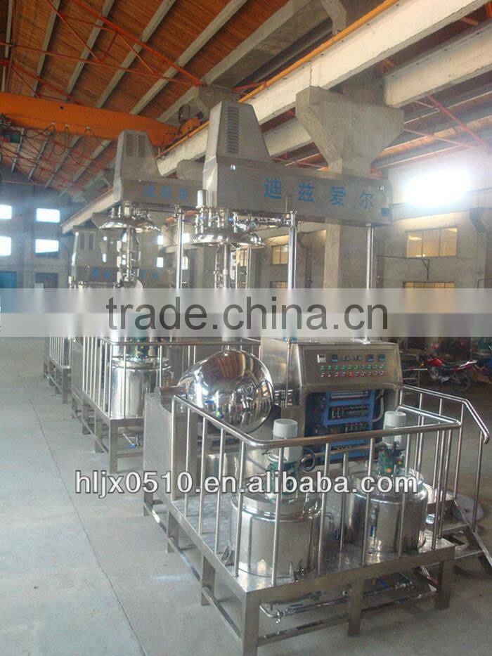 Cosmetics Vacuum Emulisifying Mixer Making Hydraulic Lifting Emulsifier