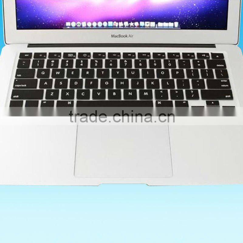 Transaprent with colour key texts Thin Silicone material colour laptop cover