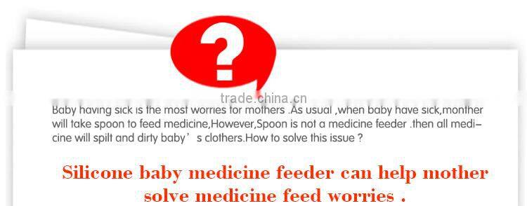 Safety medicine feeder/dispenser/dropper for baby with soft BPA free bottle