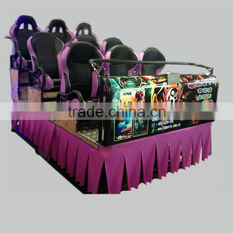 6D cinema with 6D 6DOF hydraulic /electric 6 individual motion chairs