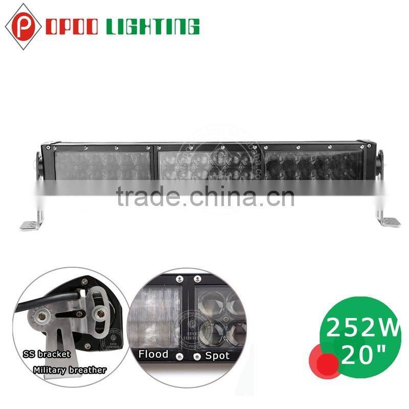 Hot new 252w 20 inch waterproof trucks atv led light bar