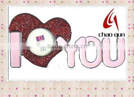 lovely I LOVE YOU metal pewter zinc alloy home decorative photo frame