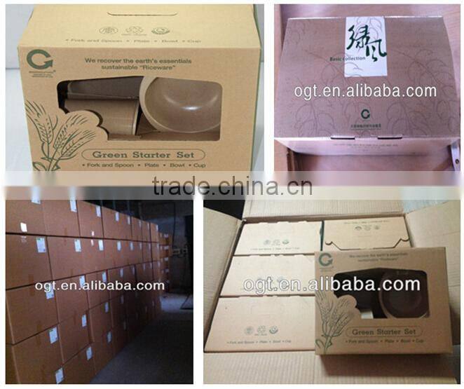 2015 christmas gift rice husk dinnerware