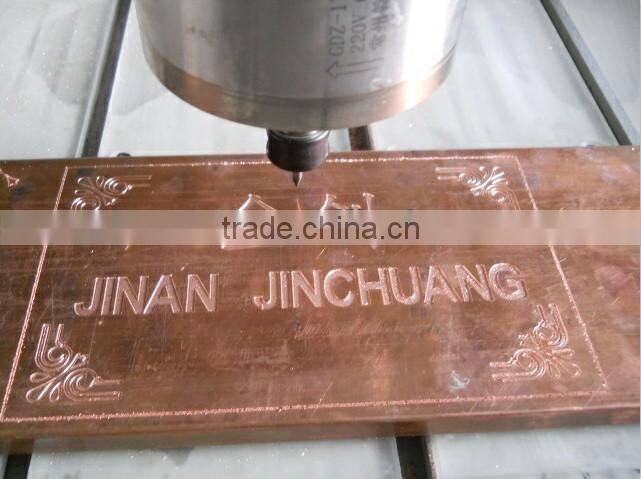 4 axis double chuck name plate metal cnc engraving machine
