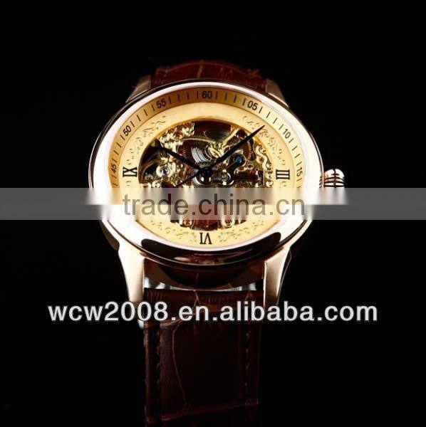 Satinless steel automatic custom design watch