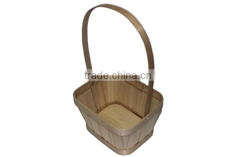 handmade high quality bamboo basket with handle for wholesale
